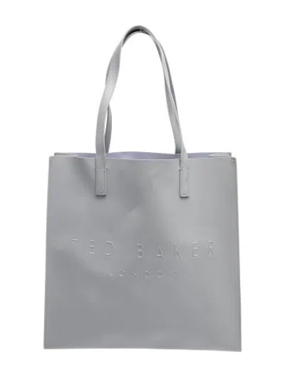 Pre-owned Ted Baker Leather Tote In Grey