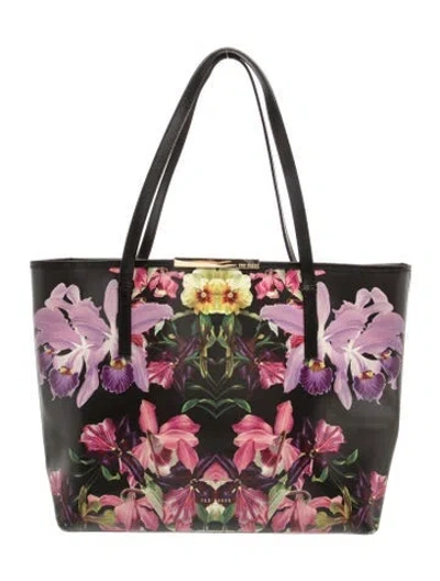 Pre-owned Ted Baker Leather Tote In Multicolor