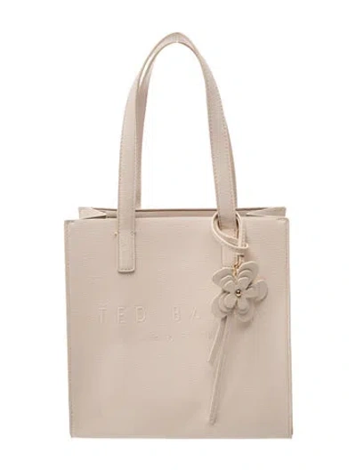 Pre-owned Ted Baker Leather Tote In Neutral