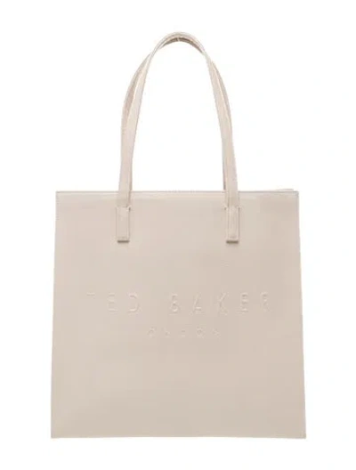 Pre-owned Ted Baker Leather Tote In Neutrals