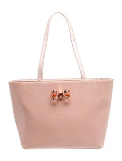 Pre-owned Ted Baker Leather Tote In Pink
