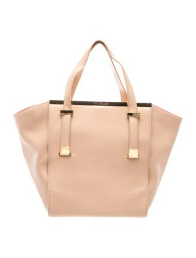 Pre-owned Ted Baker Leather Tote In Pink