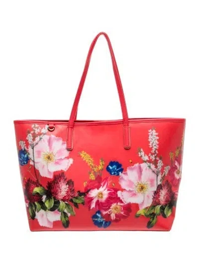 Pre-owned Ted Baker Leather Tote In Red