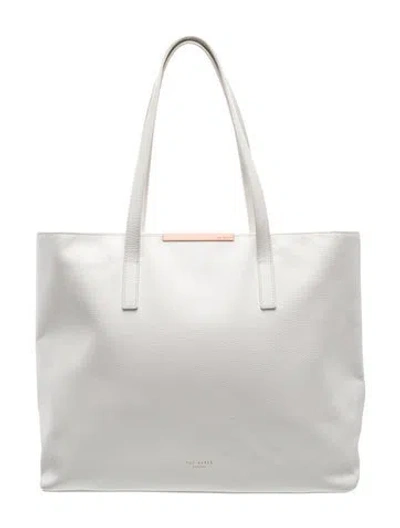 Pre-owned Ted Baker Leather Tote In White