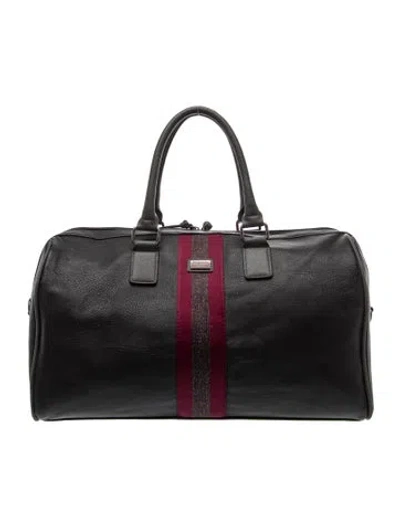Pre-owned Ted Baker Leather Weekender Bag In Black