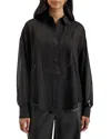 Ted Baker Lechosa Chiffon Oversized Shirt In Black
