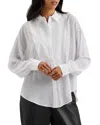Ted Baker Lechosa Chiffon Oversized Shirt In White