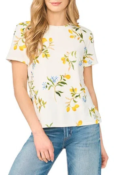 Ted Baker Lemon Floral Jersey T-shirt In Multi