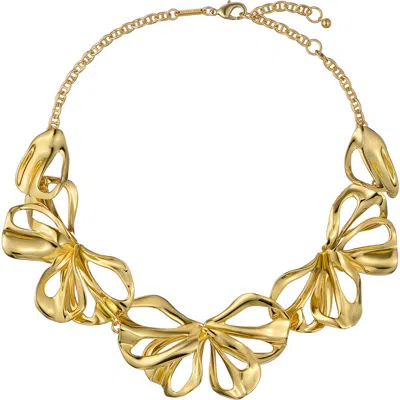 Ted Baker Leona Abstract Leaf Statement Necklace In Gold