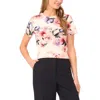 Ted Baker Lia Floral Print T-shirt In White