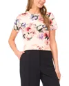 Ted Baker Lia Floral Print T-shirt In White