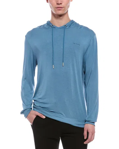 Ted Baker Lightweight Hoodie In Blue