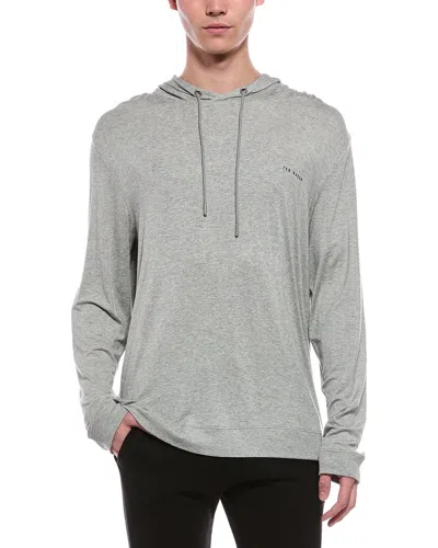 Ted Baker Lightweight Hoodie In Gray
