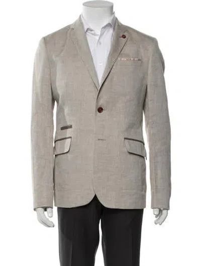 Pre-owned Ted Baker Linen Blazer In Neutrals