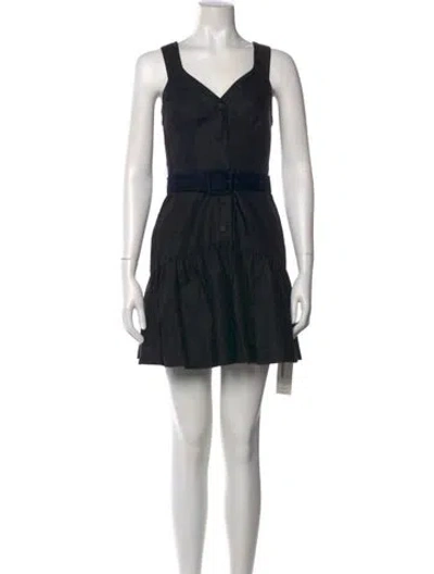 Pre-owned Ted Baker Linen Mini Dress In Black