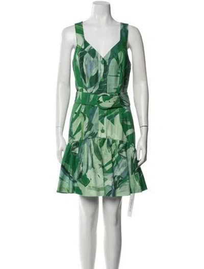 Pre-owned Ted Baker Linen Mini Dress In Green
