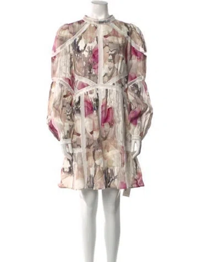 Pre-owned Ted Baker Linen Mini Dress W/ Tags In Multi