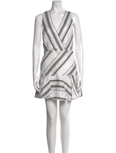 Pre-owned Ted Baker Linen Mini Dress W/ Tags In White