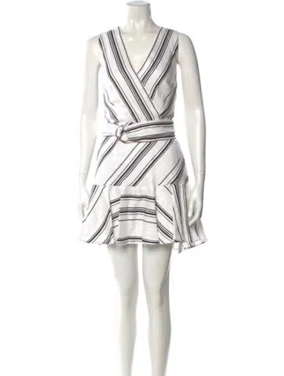 Pre-owned Ted Baker Linen Mini Dress In White