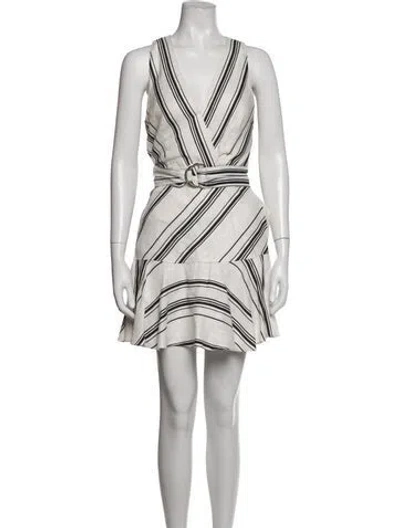 Pre-owned Ted Baker Linen Mini Dress In White