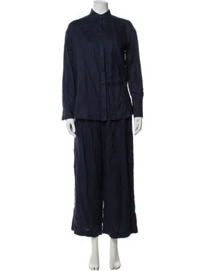 Pre-owned Ted Baker Linen Pant Set In Blue