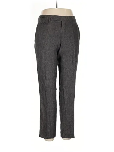 Pre-owned Ted Baker Linen Pants In Gray