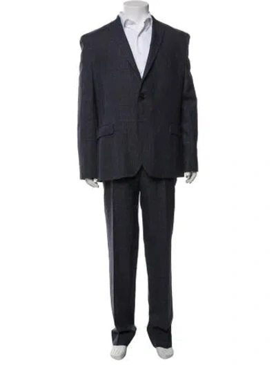 Pre-owned Ted Baker Linen Two-piece Suit In Blue