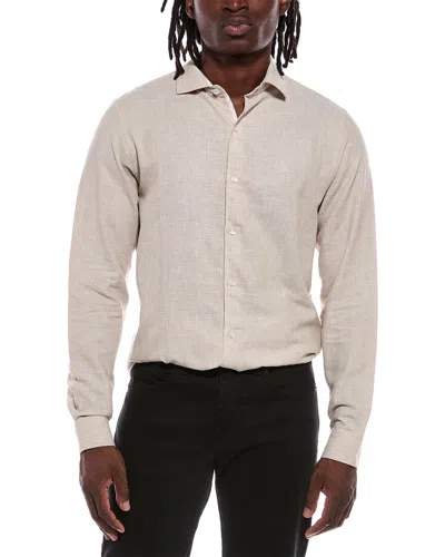 Ted Baker Linen-blend Shirt In Neutral