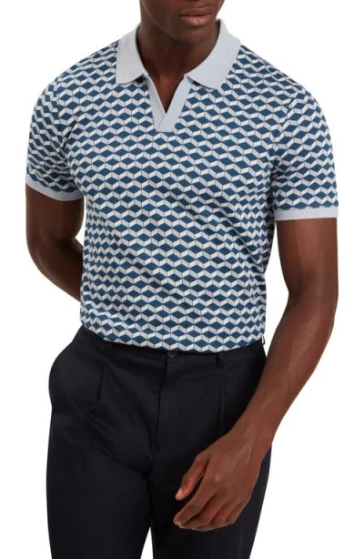 Ted Baker Lirien Printed Jacquard Polo Shirt In Multi