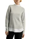 Ted Baker Lissiah Layered Sweater In Light Gey