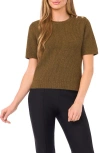 Ted Baker Liya Short Sleeve Rib Sweater In Green
