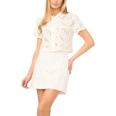 Ted Baker Liz Broderie Anglaise Cotton Button-up Top In Multi
