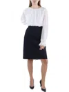 Ted Baker Lizzata Womens Pleated Midi Wear To Work Dress In White