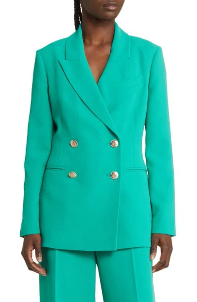 Ted Baker Llaya Double Breasted Jacket In Green
