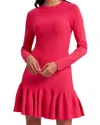 Ted Baker Loiss Long Sleeve Mini Dress In Fuchsia