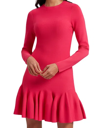 Ted Baker Loiss Long Sleeve Mini Dress In Fuchsia