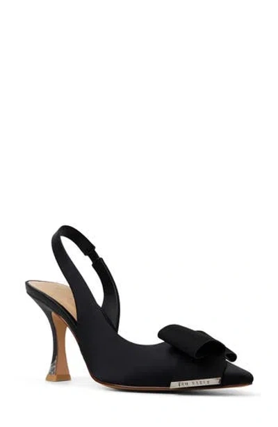 Ted Baker Lola Bow Slingback Pointed Toe Pump In Black