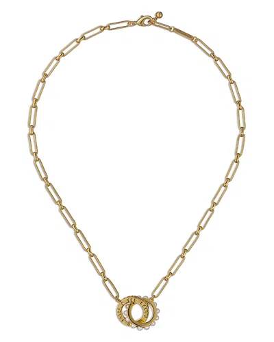 Ted Baker Lola Double Logo Link Necklace, 17.72 In Gold Tone