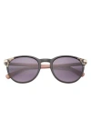 Ted Baker London 52mm Round Sunglasses In Black