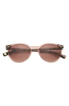 Ted Baker London 53mm Gradient Round Sunglasses In Blush