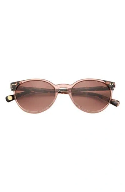 Ted Baker London 53mm Gradient Round Sunglasses In Brown
