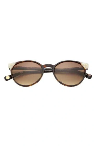 Ted Baker London 53mm Gradient Round Sunglasses In Brown