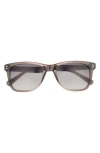Ted Baker London 53mm Polarized Acetate Frame Square Sunglasses In Brown