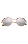 Ted Baker London 53mm Round Sunglasses In Gold