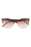 Ted Baker London 54mm Full Rim Cat-eye Sunglasses In Brown