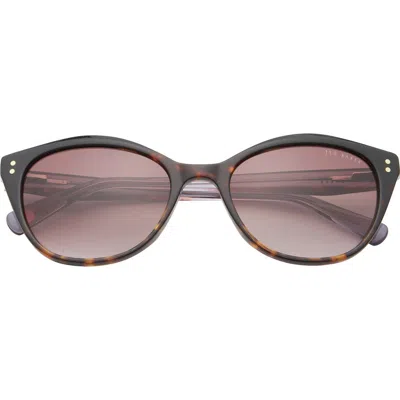 Ted Baker London 54mm Polarized Cat Eye Sunglasses In Brown