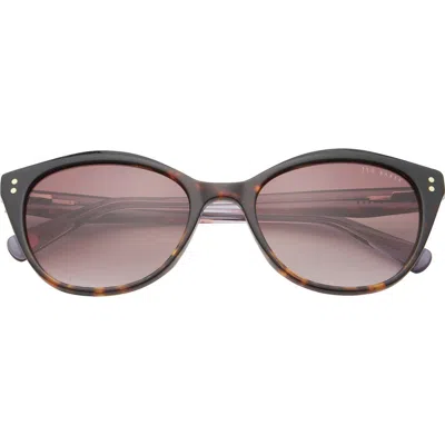 Ted Baker London 54mm Polarized Cat Eye Sunglasses In Tortoise