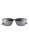 Ted Baker London 54mm Polarized Square Sunglasses In Black