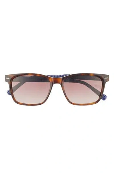 Ted Baker London 55mm Full Rim Rectangular Polarized Sunglasses In Tor