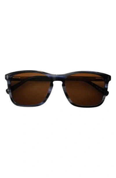 Ted Baker 55mm Square Polarized Sunglasses In Slate